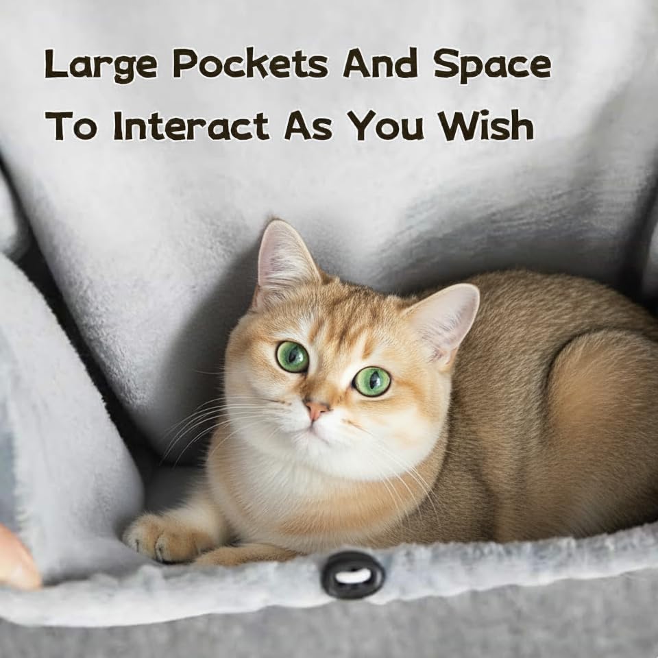 Hhuabeibei velvet apron shows generous width and height for cats