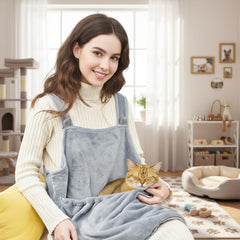 Hhuabeibei cat apron uses three-gear snaps for flexible sizing