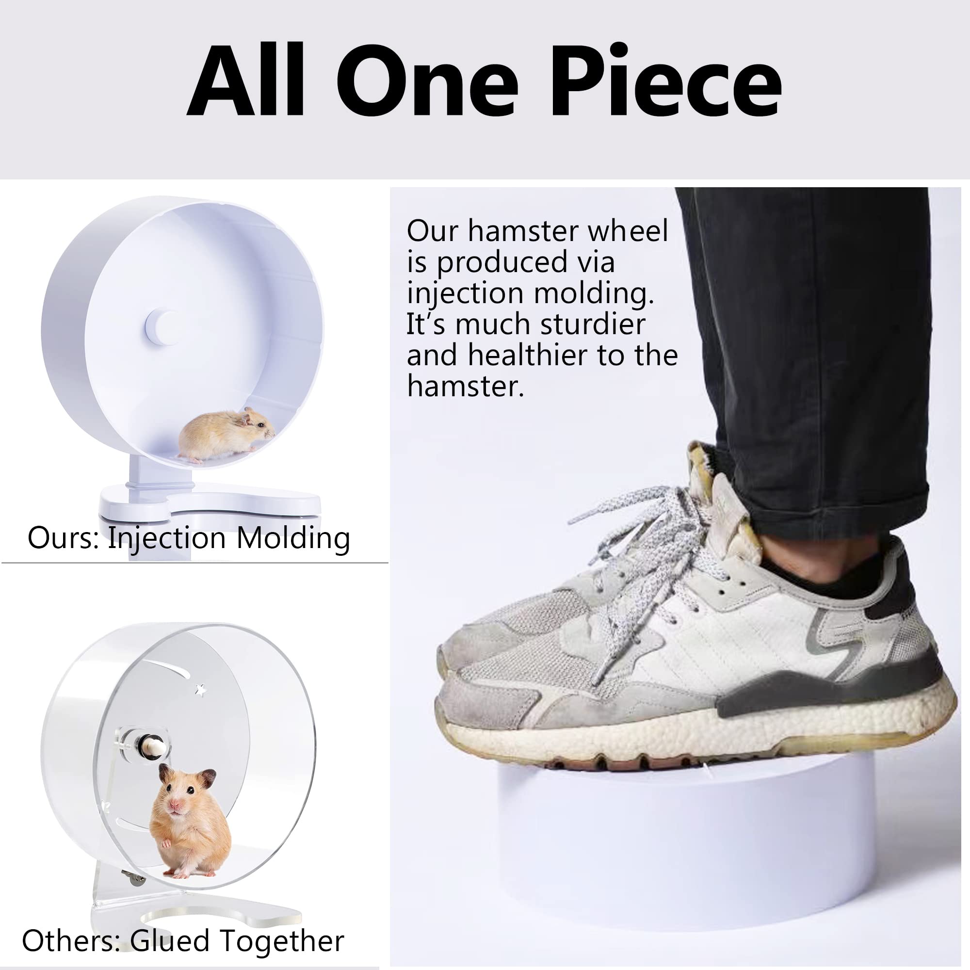 Hi-ERA One-piece injection-molded wheel ensures long-term durability and fewer parts to clean.