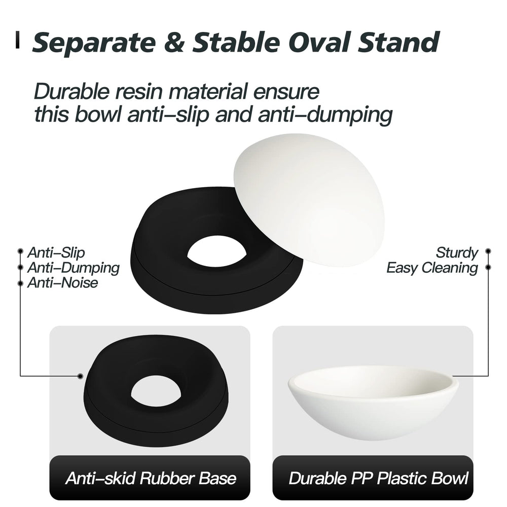 Hi Ravitat adjustable height suits kittens to small dogs for proper posture.