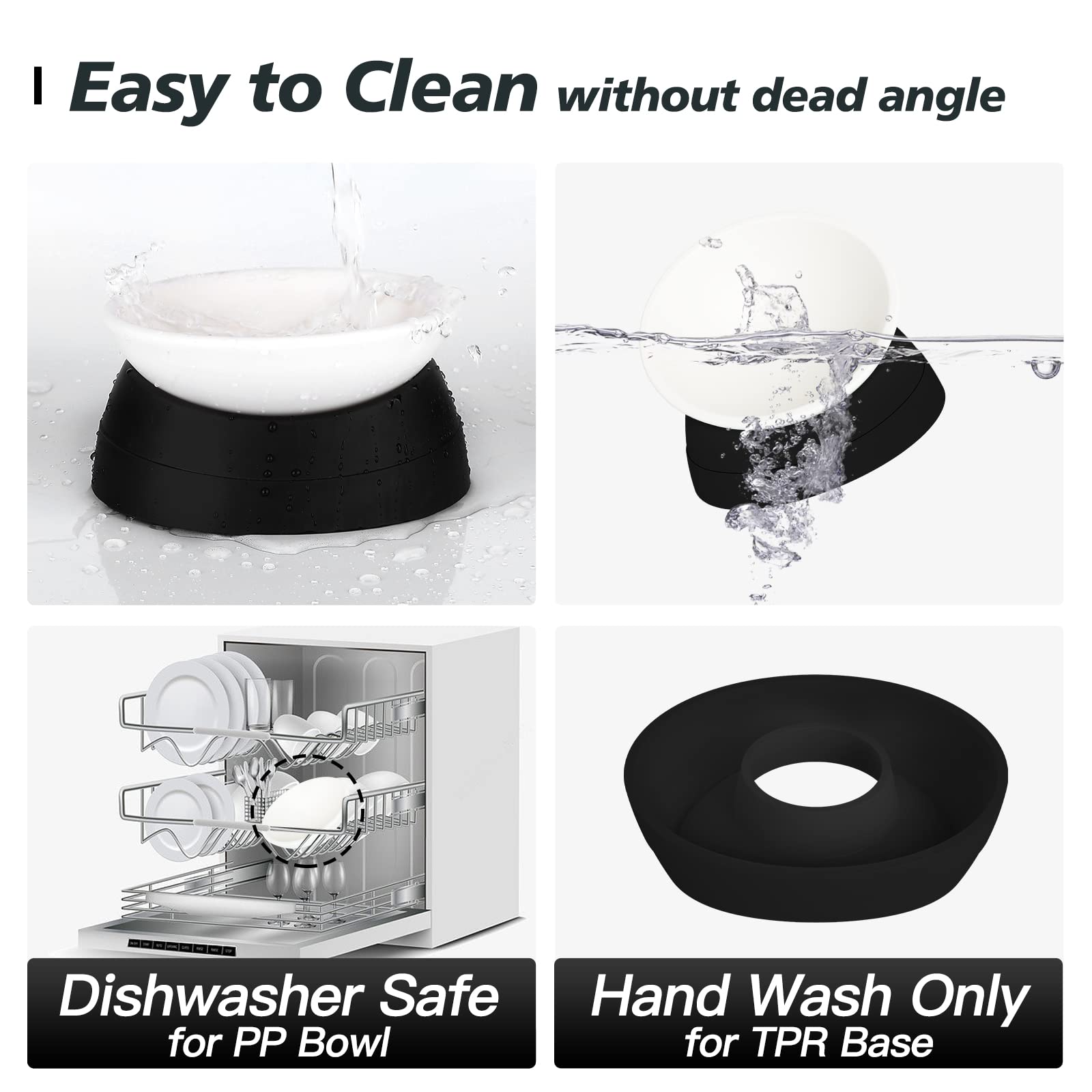 Hi Ravitat thickened plastic construction offers durable daily-use bowls.