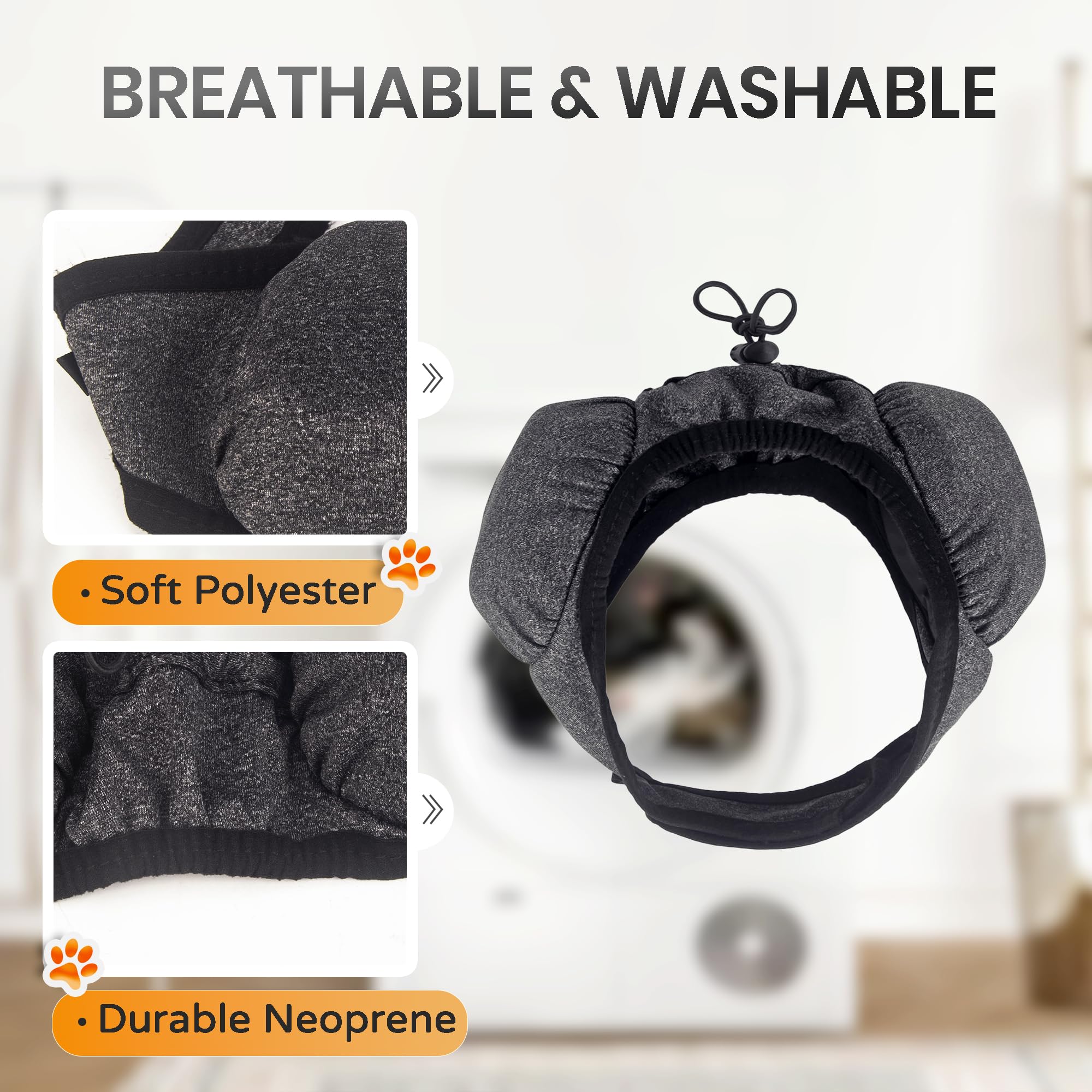 HI-REEKE dog ear muffs protect ears during grooming sessions for smoother maintenance.