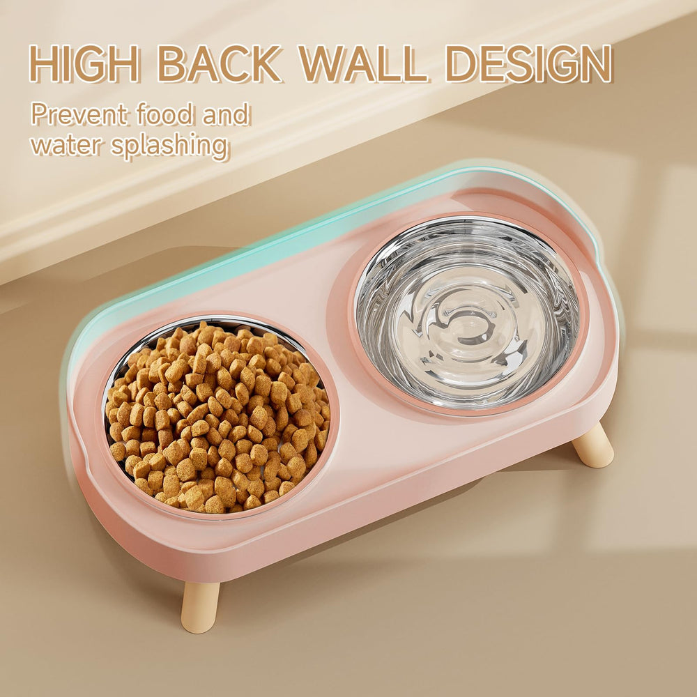 HIAIEVIY cat bowl stainless steel bowls offer whisker-friendly shallow design for relaxed eating.