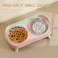 HIAIEVIY cat bowl stainless steel bowls offer whisker-friendly shallow design for relaxed eating.