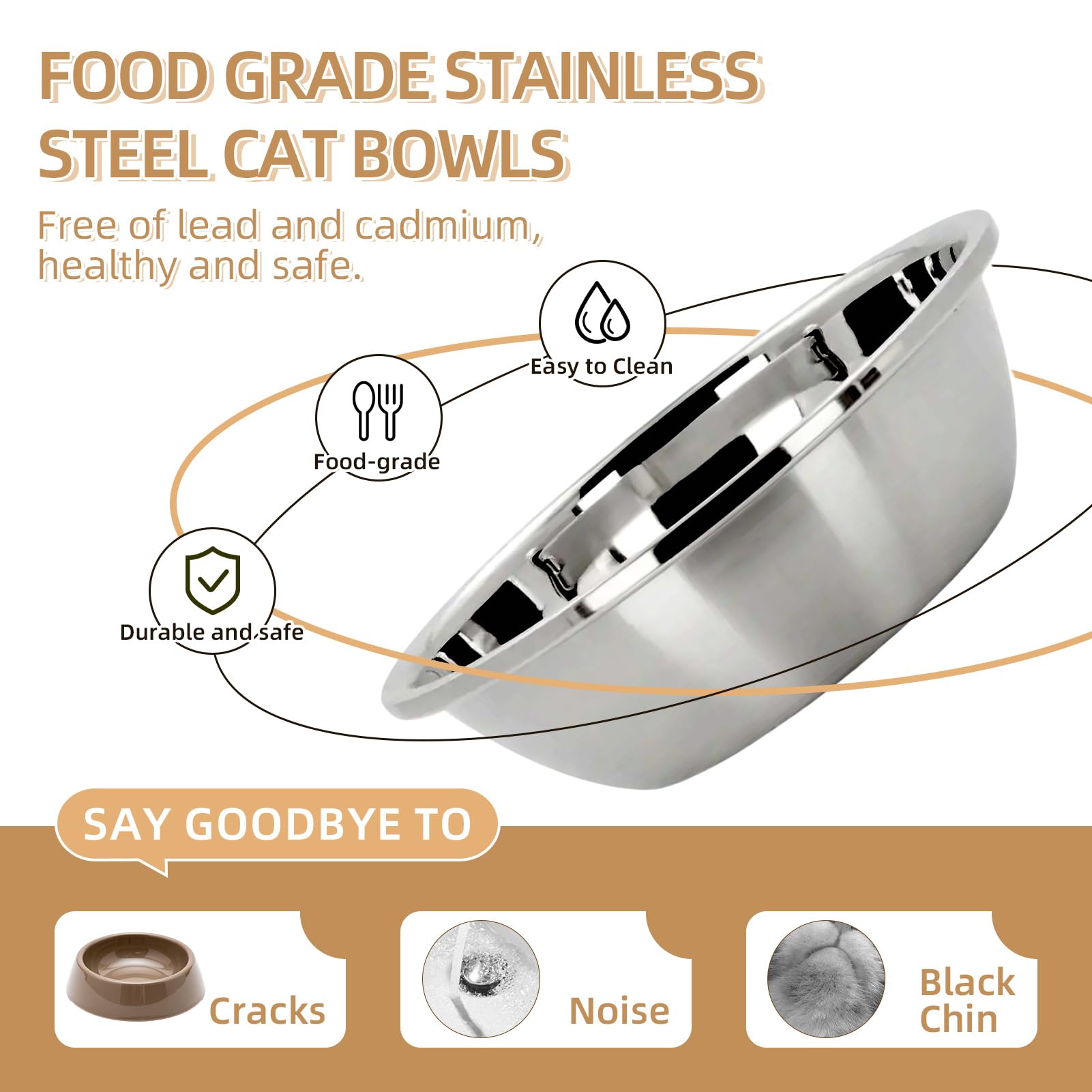 HIAIEVIY splash-proof bowls keep feeding areas clean and mess-free.