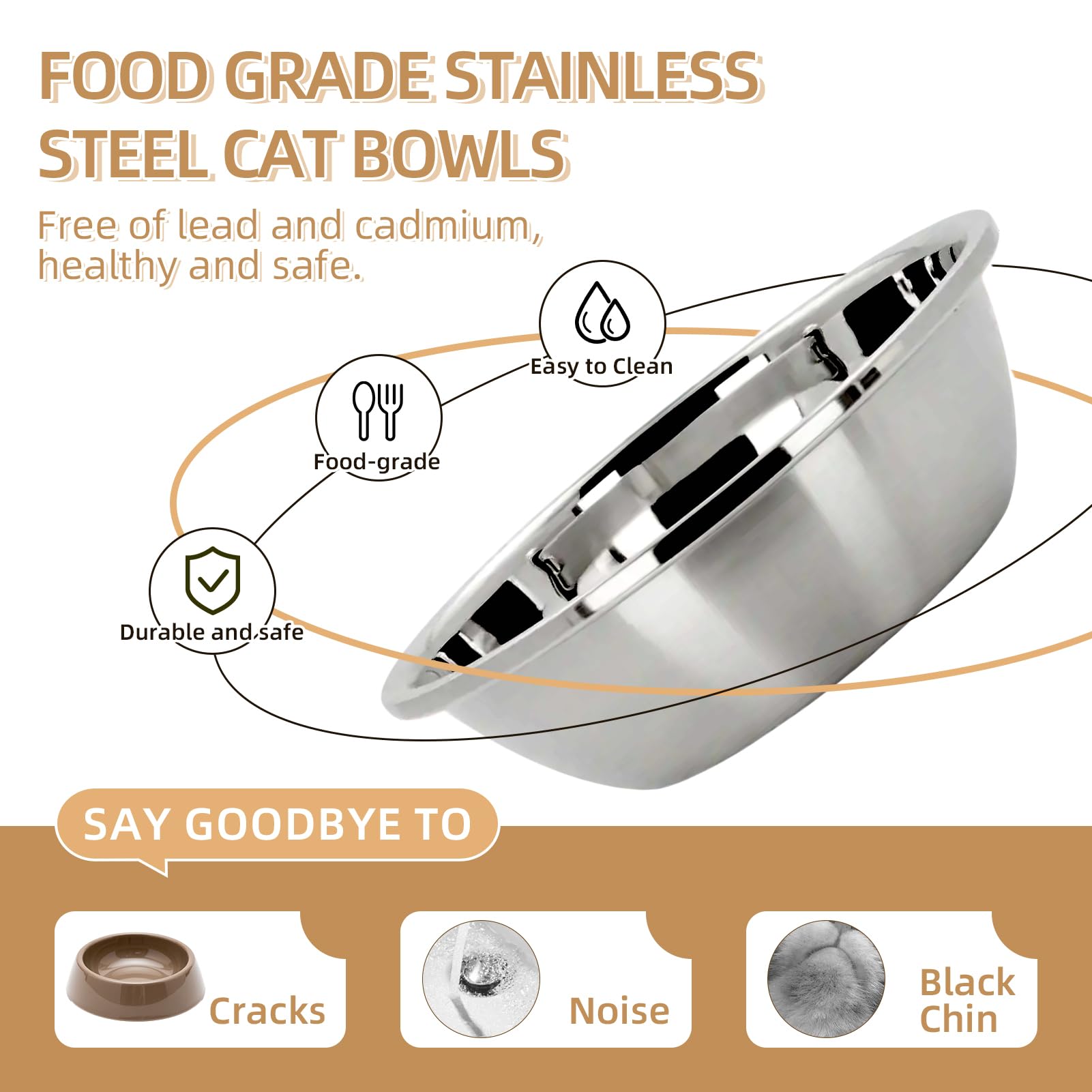 HIAIEVIY splash-proof design minimizes spills during cat meals