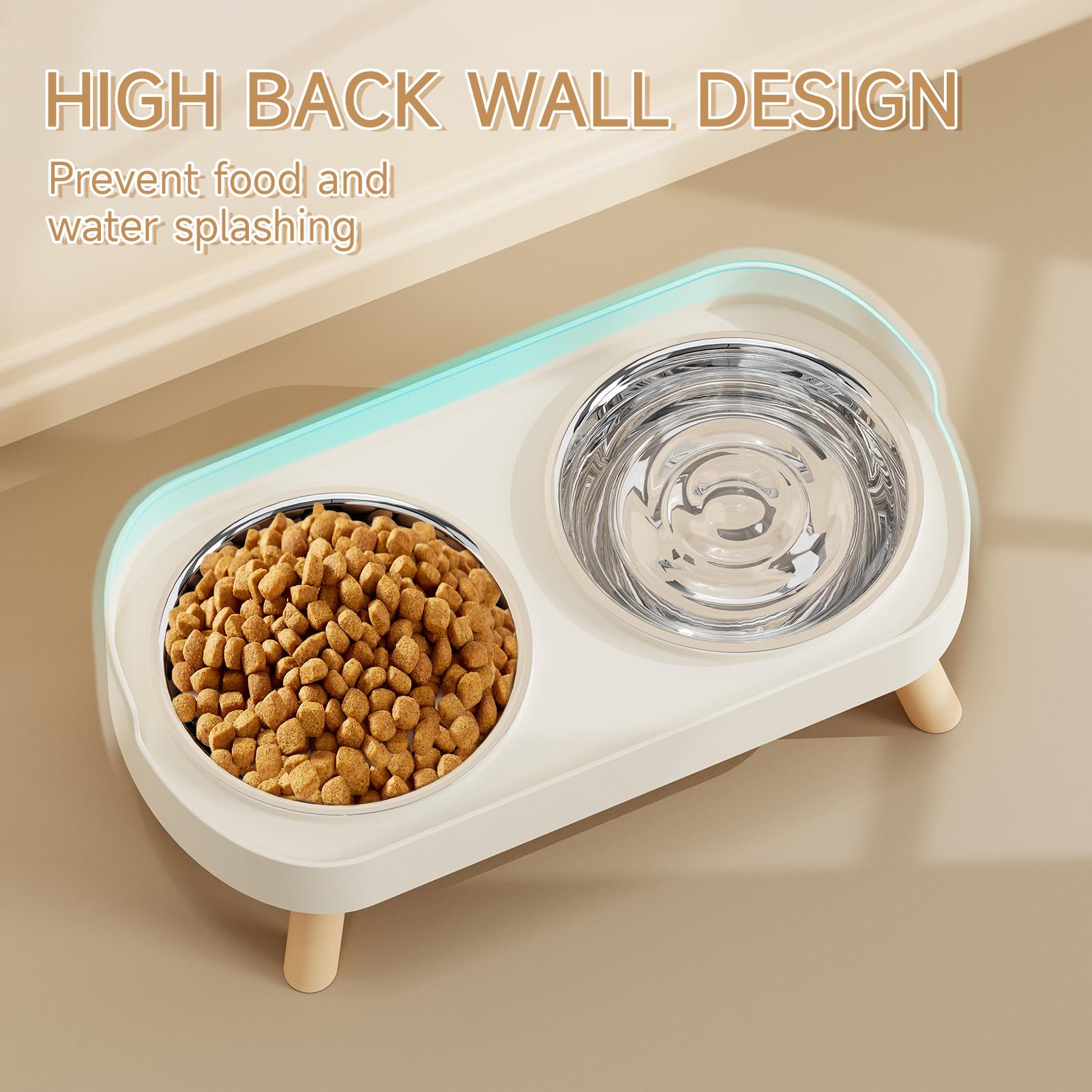 HIAIEVIY elevated cat bowls are stainless and dishwasher safe for easy cleanup