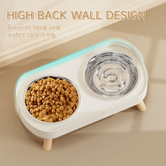 HIAIEVIY elevated cat bowls are stainless and dishwasher safe for easy cleanup