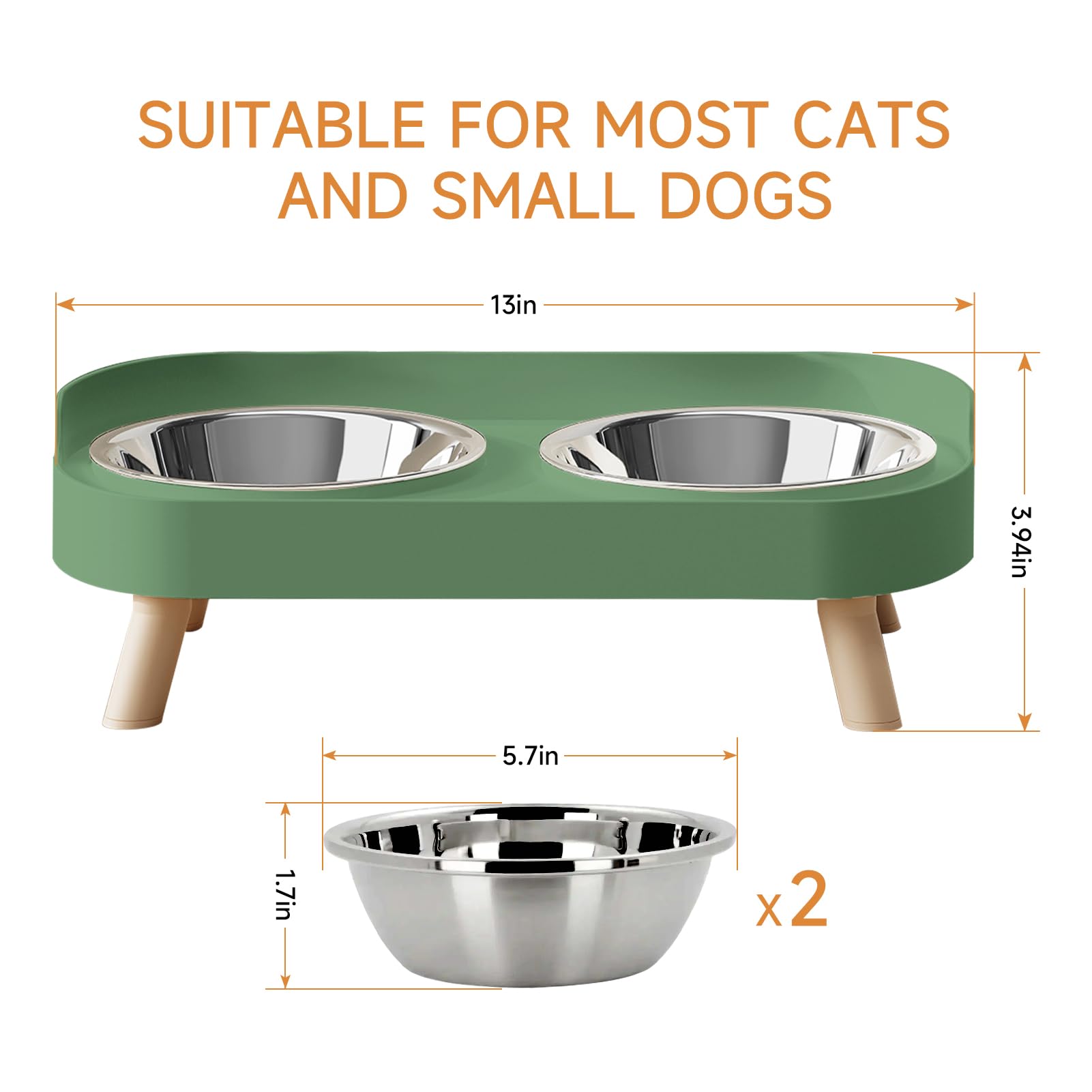 HIAIEVIY elevated cat bowl setup shown during a kitty mealtime in a cozy kitchen.