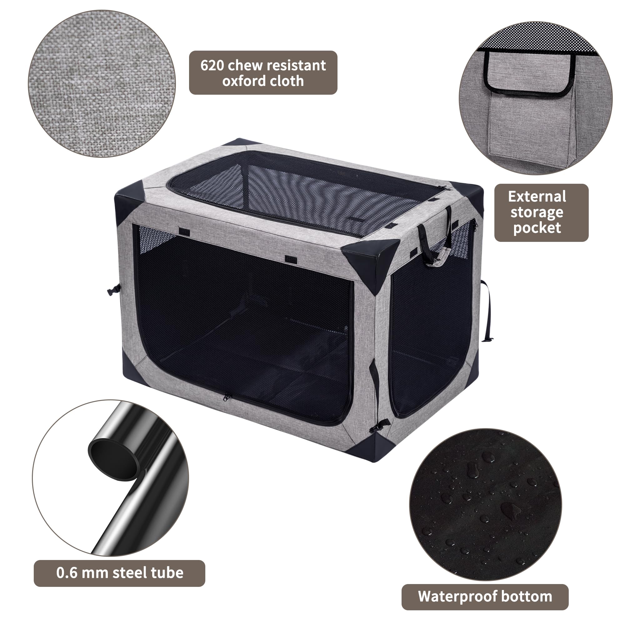 Hiaksedt three-door mesh design offers convenient entry and exit.