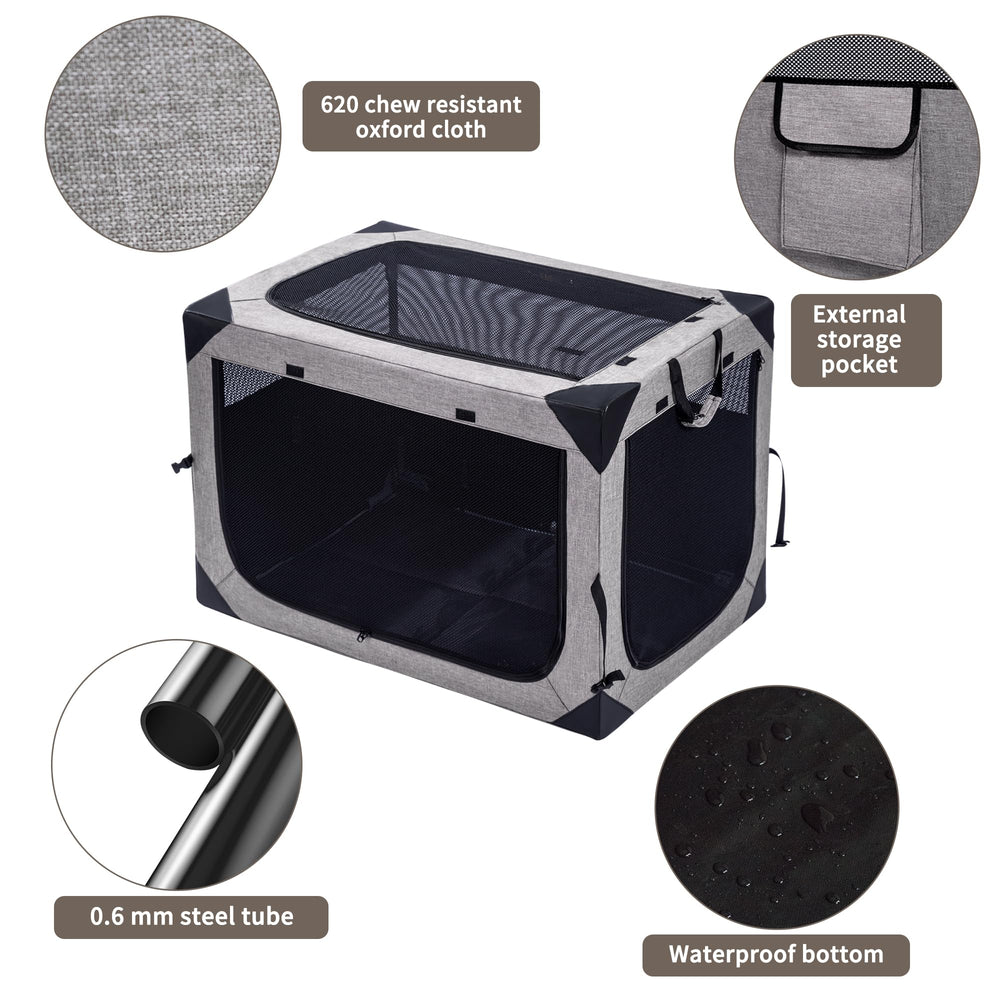 Hiaksedt three-door mesh design offers convenient entry and exit.