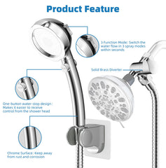 Hibbent brass shower arm diverter offers durable switching and steady flow.