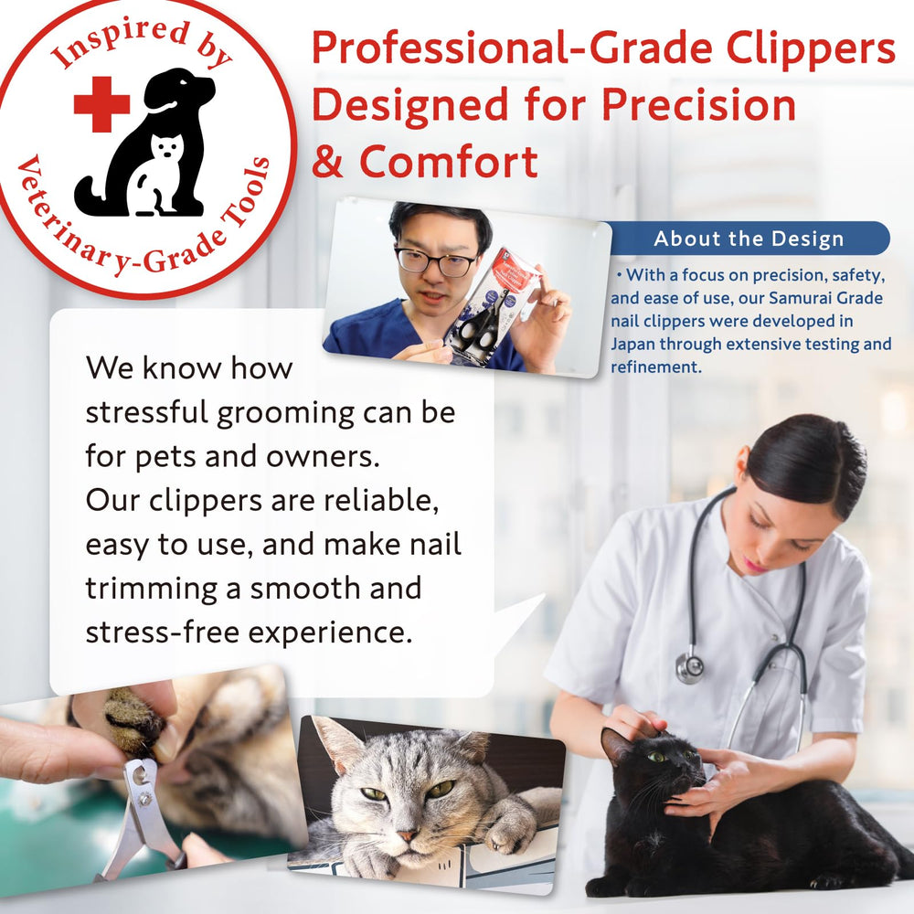 HIBINO Samurai cat nail clippers durable design stands up to long-term use