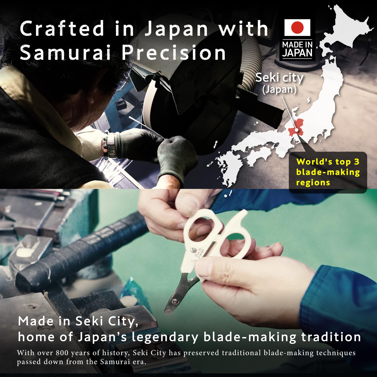 HIBINO Samurai cat nail clippers non-slip grip offers secure handling