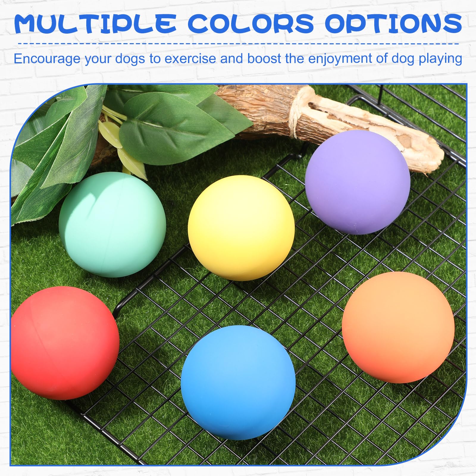 Hiboom easy-clean blue dog balls after slobber and dirt