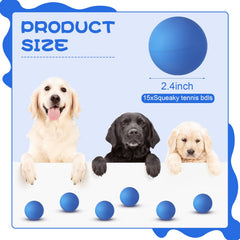 Hiboom blue dog balls side angle showing high bounce for long throws
