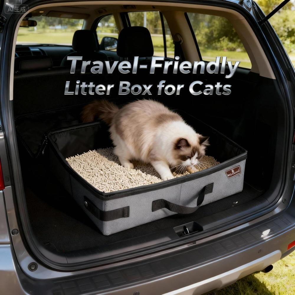HiCaptain portable litter box handle enables easy transport on trips.