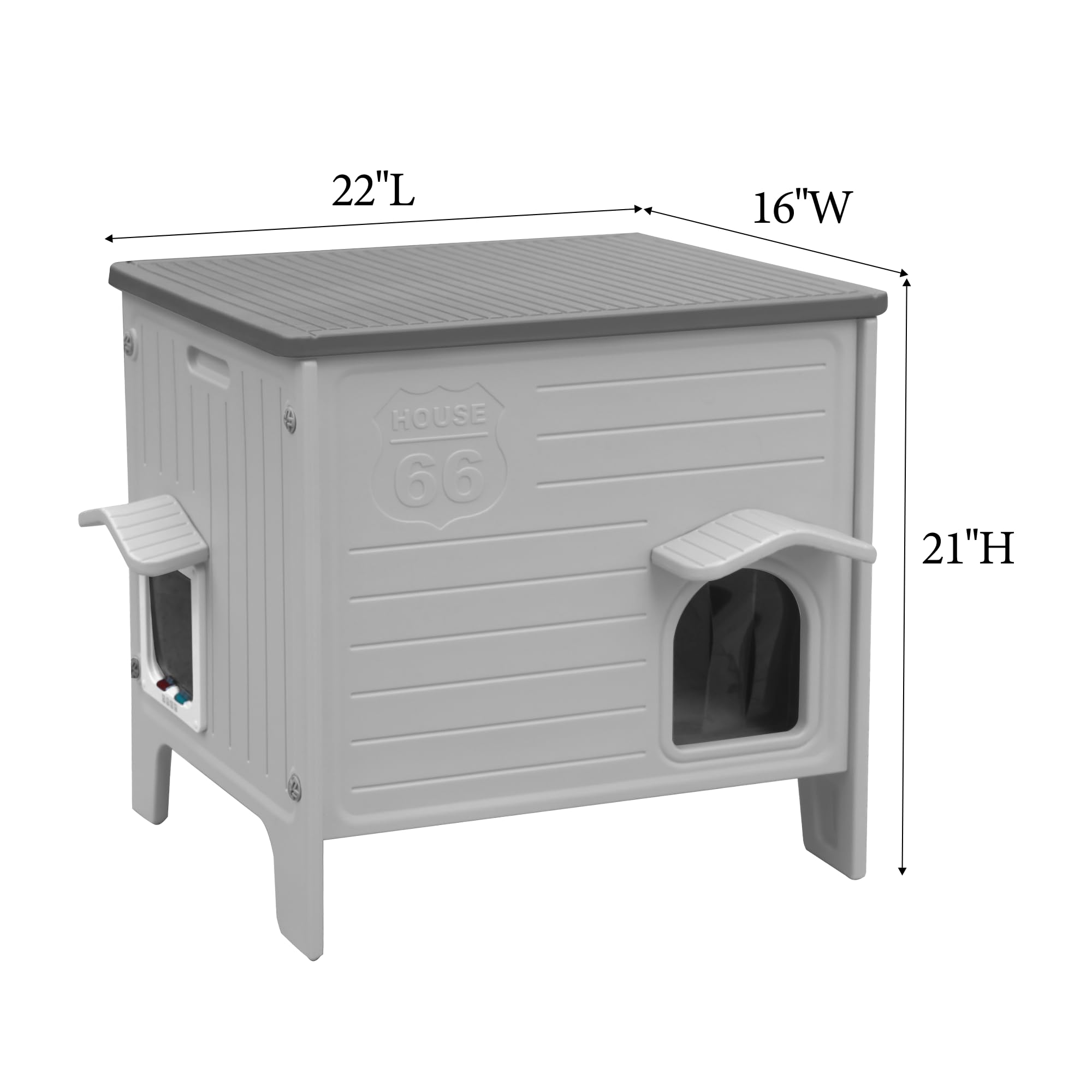 HiCaptain Weatherproof Cat House easy cleaning highlights quick hose rinse and odor control