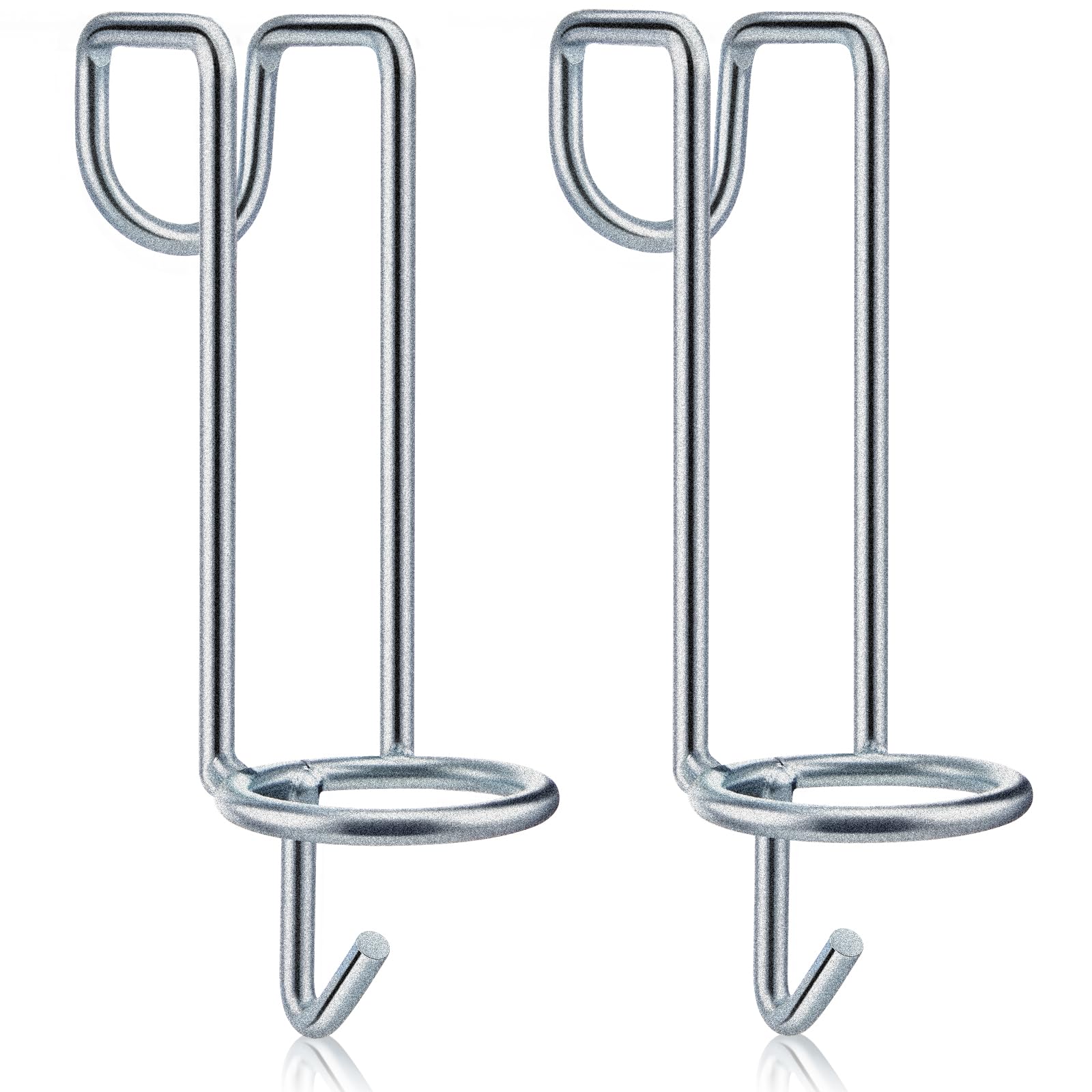 Hicarer horse feed bucket hook 2-pack mounted on wall for sturdy organization.