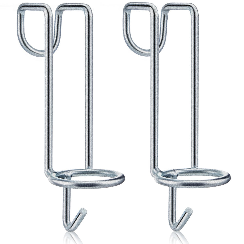 Hicarer horse feed bucket hook 2-pack mounted on wall for sturdy organization.