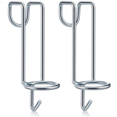 Hicarer horse feed bucket hook 2-pack mounted on wall for sturdy organization.