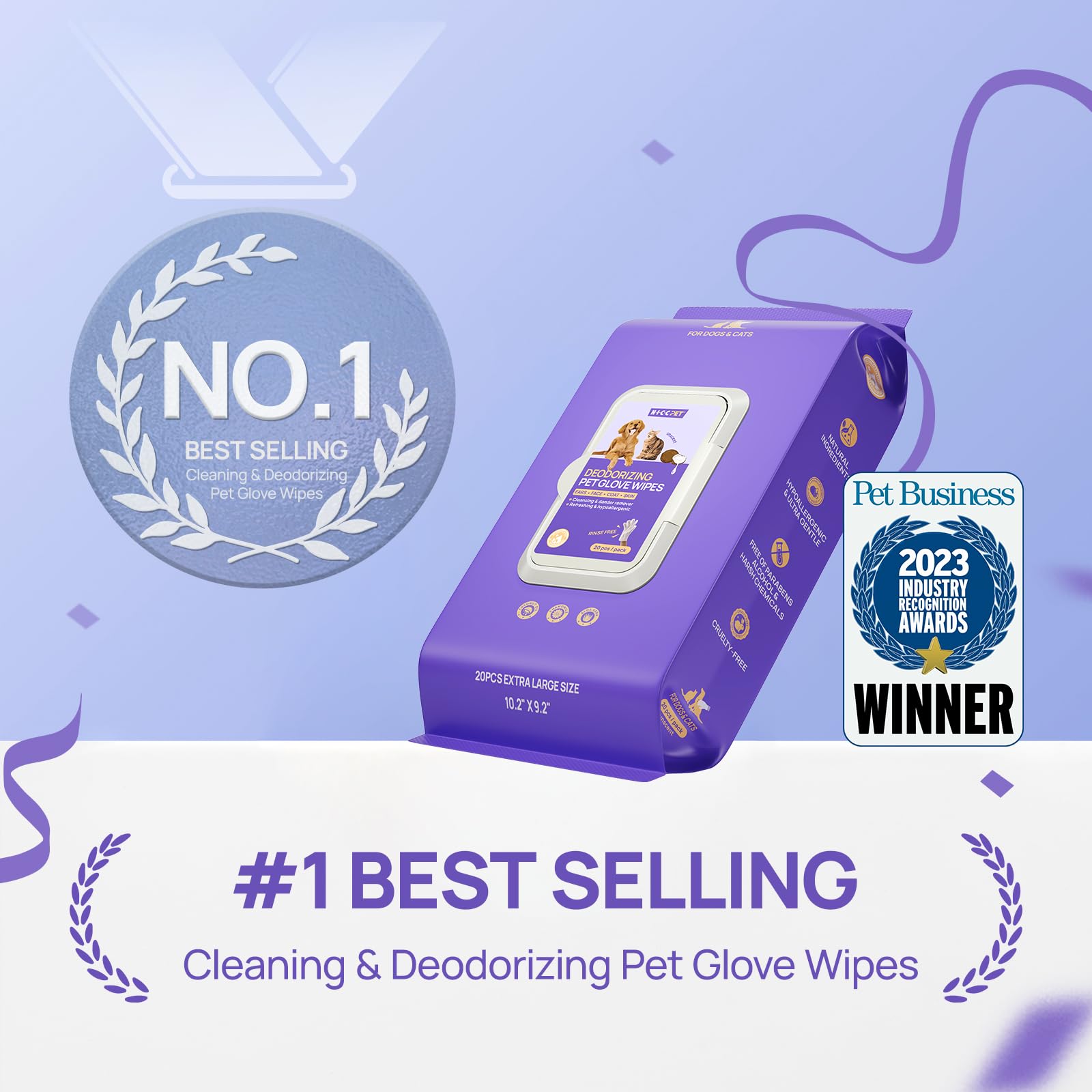 HICC PET travel-friendly wipes ideal for busy owners and water-averse pets.
