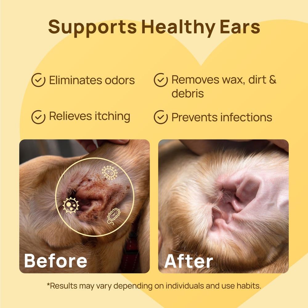 HICC PET Ear Cleaner Wipes extended finger wipes designed for easy handling and anti-slip use