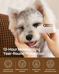 HICC PET Eye Balm packaging highlights vet-approved, natural ingredients for pets.