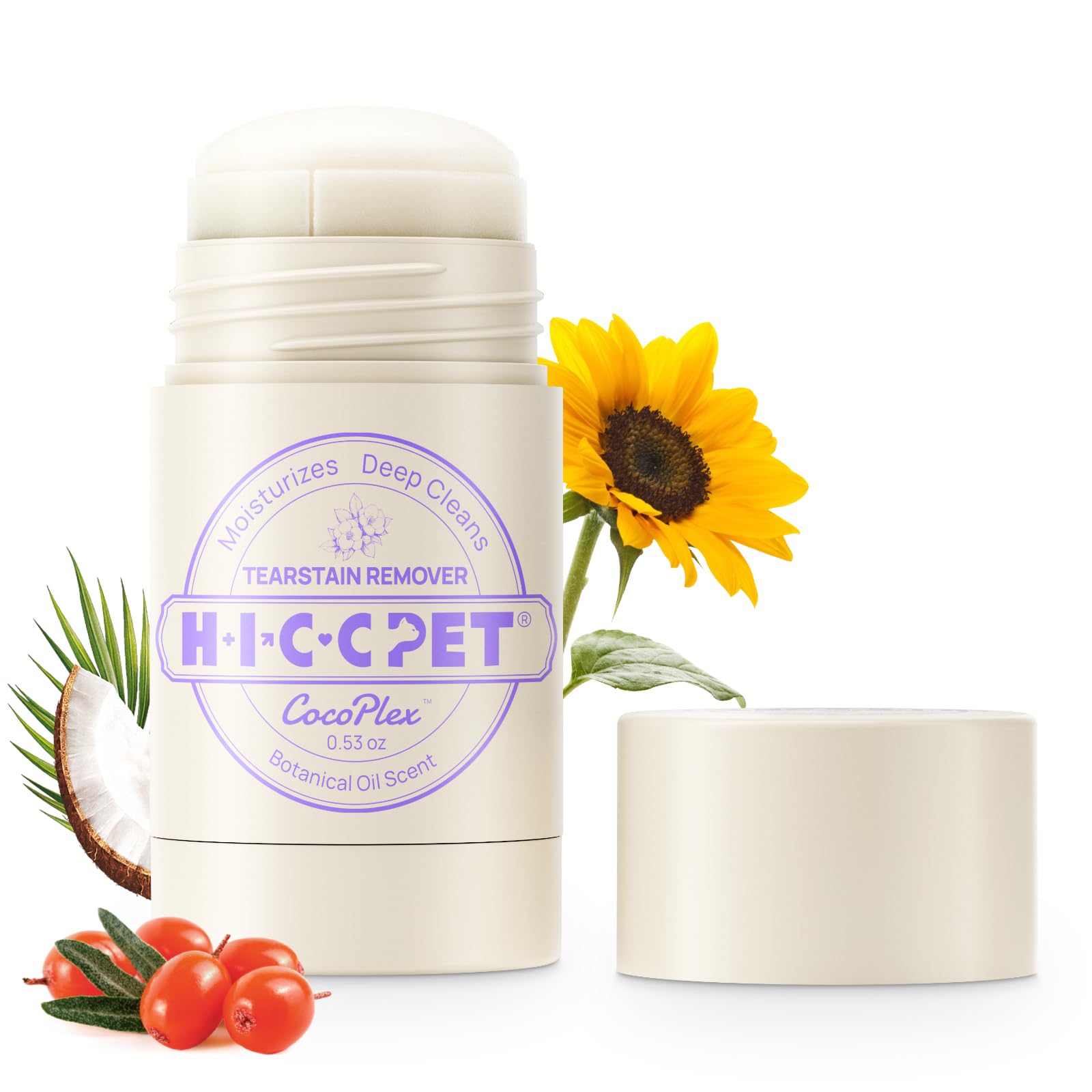 HICC PET Eye Balm tube-dispense enables quick, mess-free application for pet eye care.