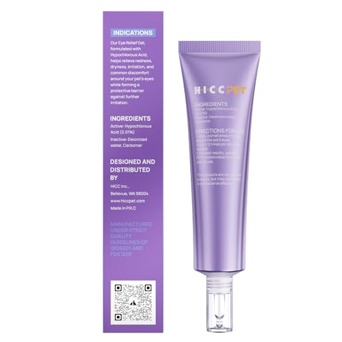 HICC PET Eye Gel packaging close-up reinforces easy, cost-effective daily care.