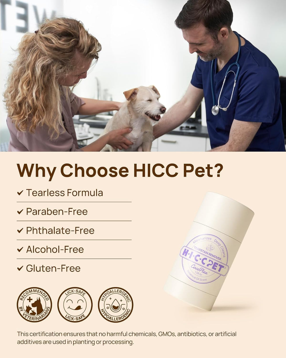 HICC PET Eye Wipes and Balm combo used together for enhanced eye care.