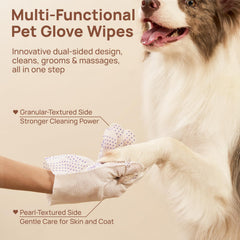 HICC PET Glove Wipes Pro supports waterless grooming with 600ml liquid per pack.