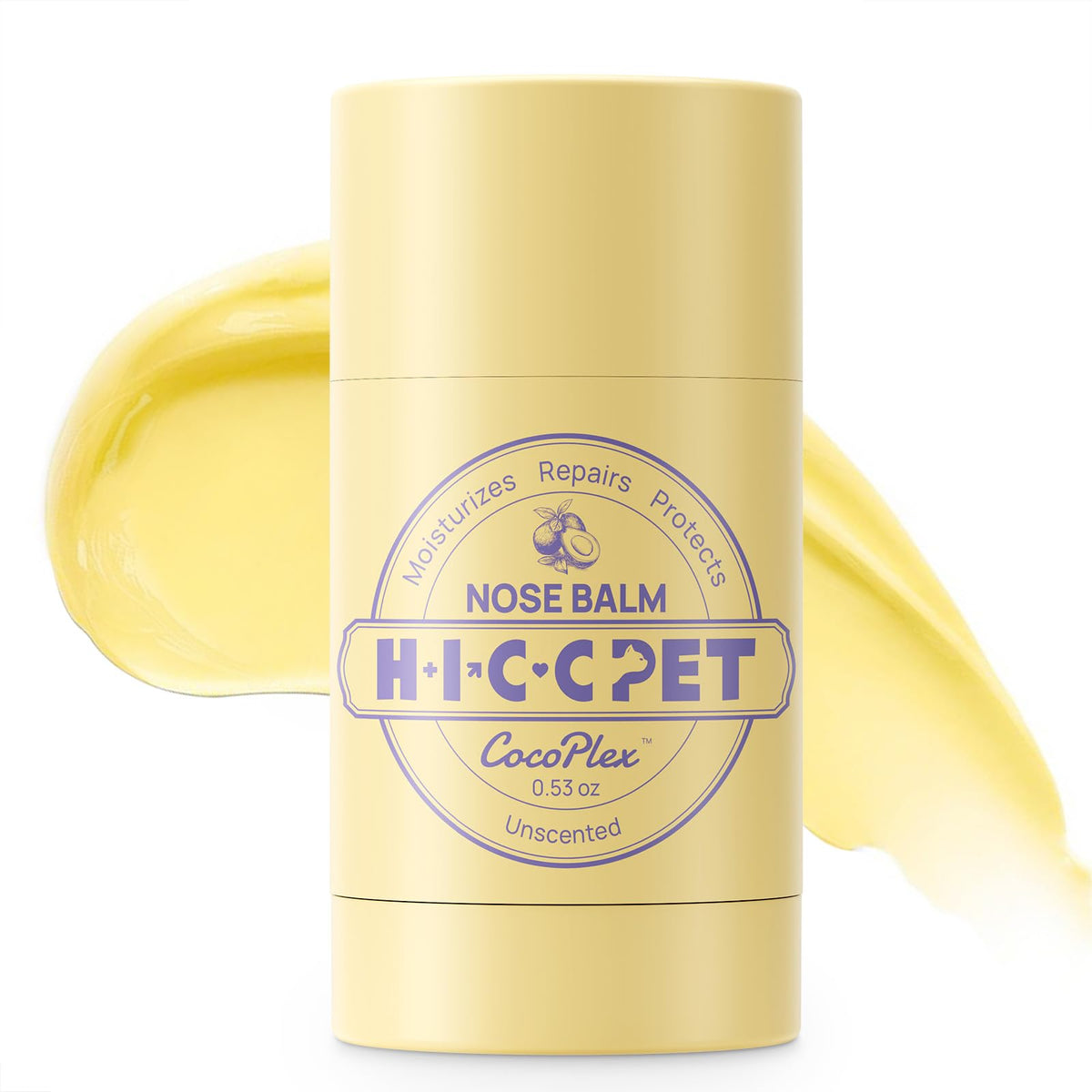 HICC PET Nose Balm jar closeup displays creamy texture for quick nose relief