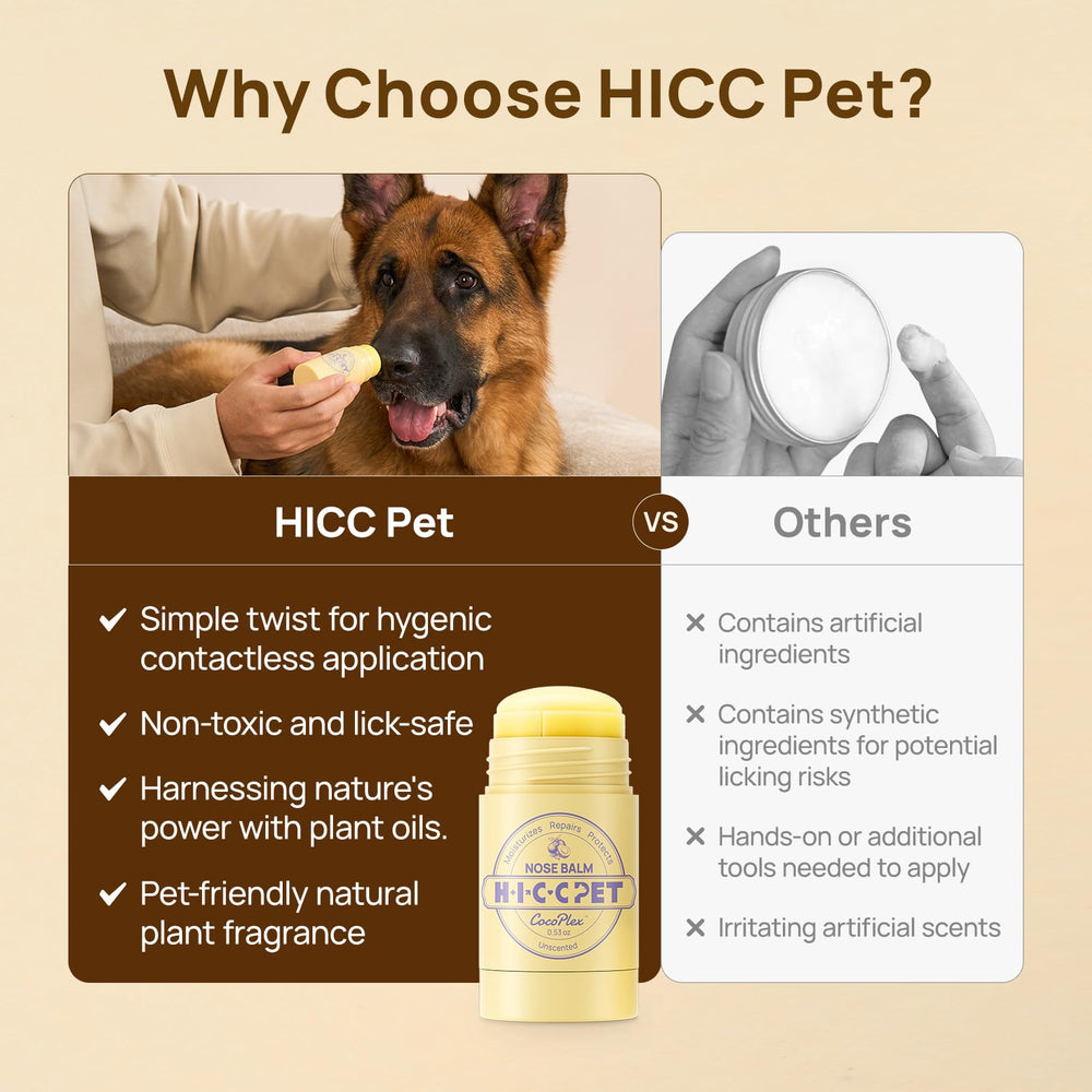 HICC PET Nose Balm compact tube for travel and on-the-go care.