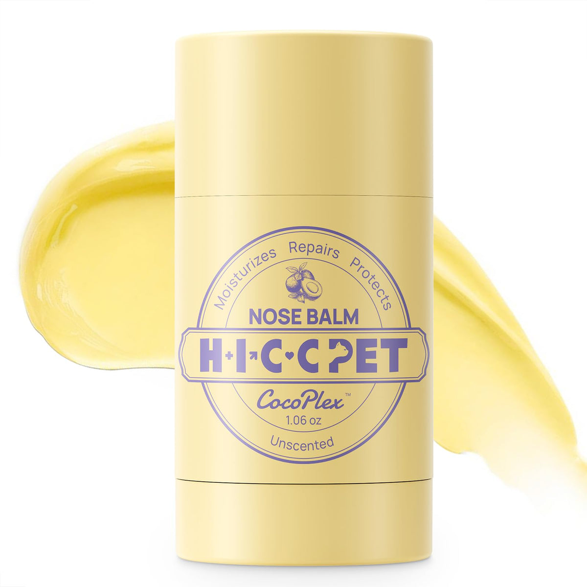 HICC PET Nose Balm packaging highlights all-natural formula for nose care