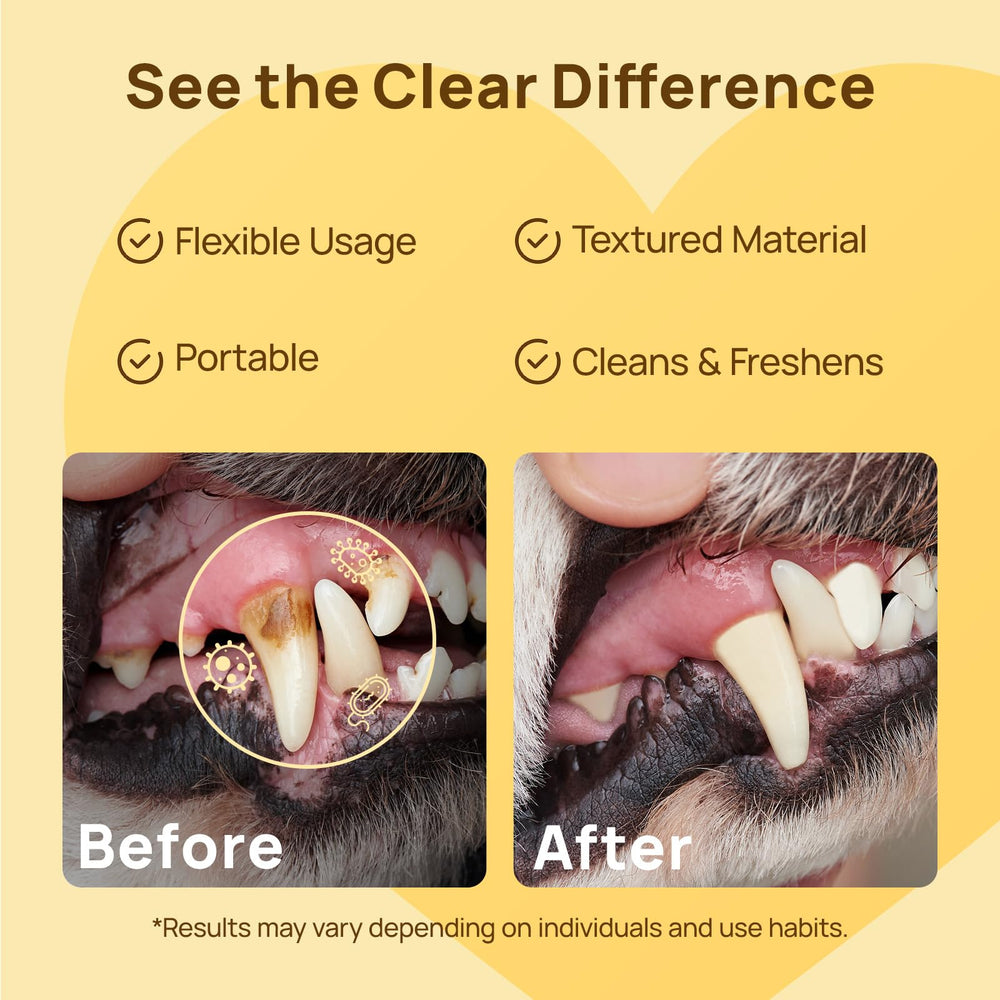 HICC Pet Teeth Cleaning Wipes cat-application suitable for small mouths and delicate gums.