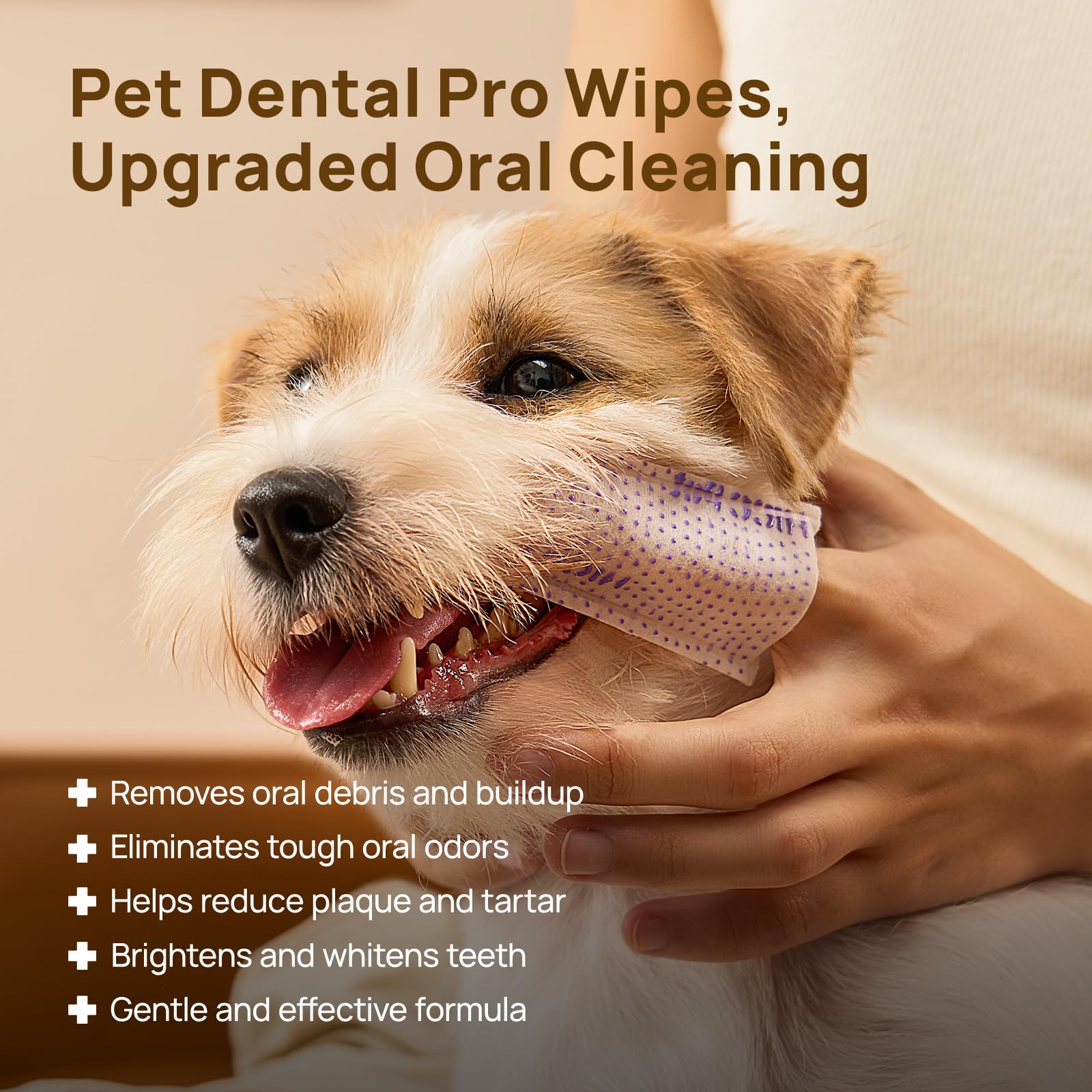 HICC PET Pro toallitas dentales para dedo aliento fresco tras la limpieza