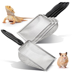 Hiceeden 4-pack mesh scooper shown for multi-task beach and pet cleaning