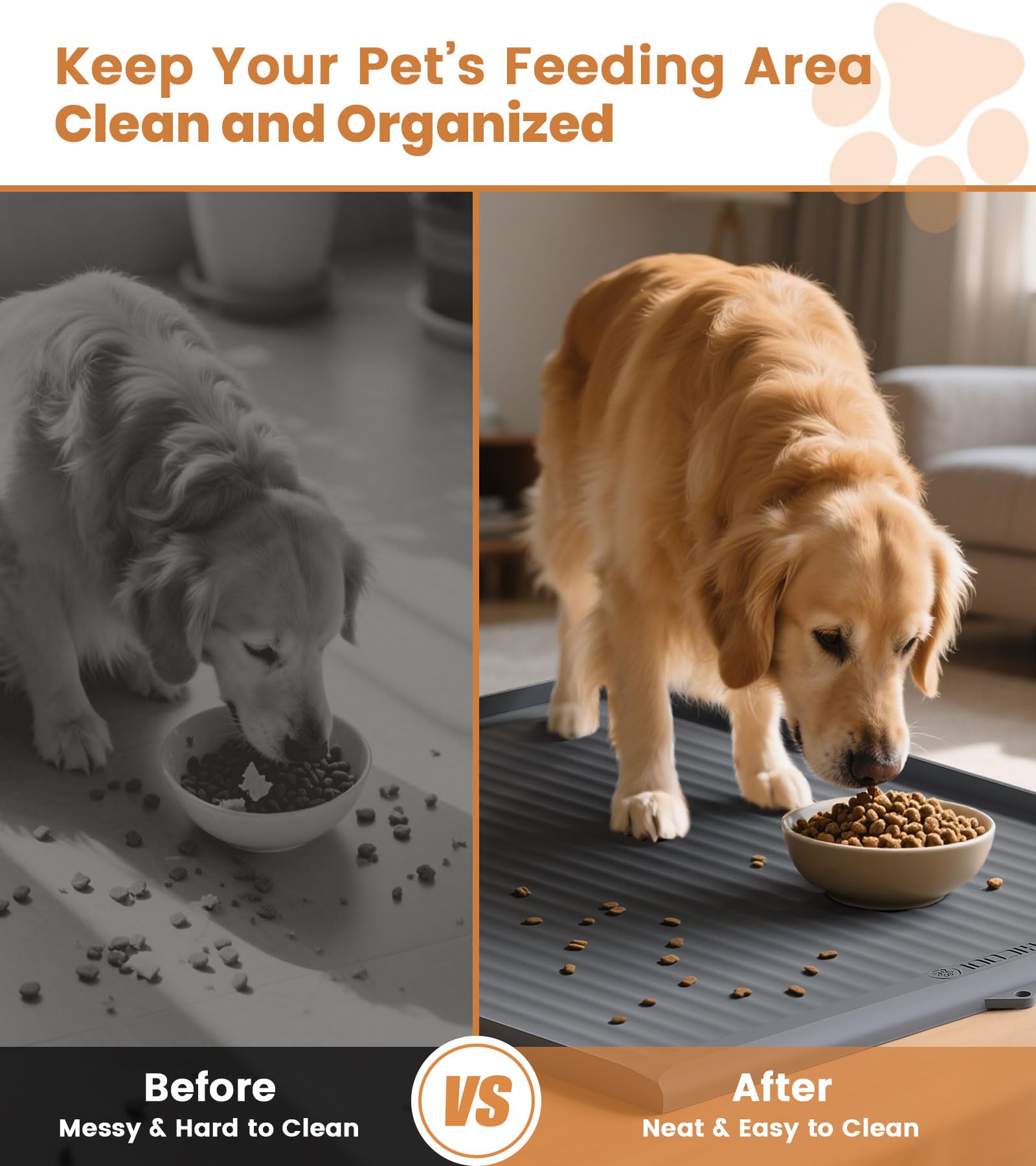 HICOOI easy-clean silicone surface wipes clean after meals.