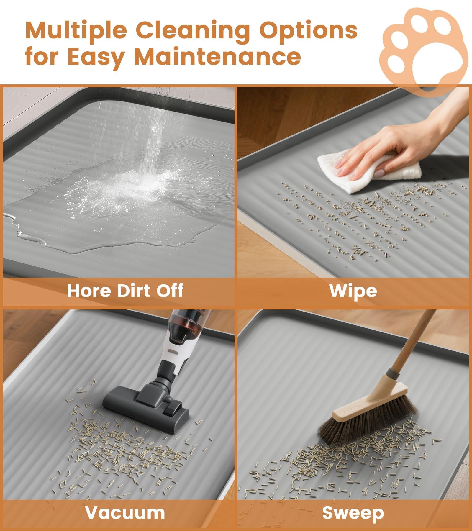 HICOOI silicone surface rinses quickly for easy maintenance.