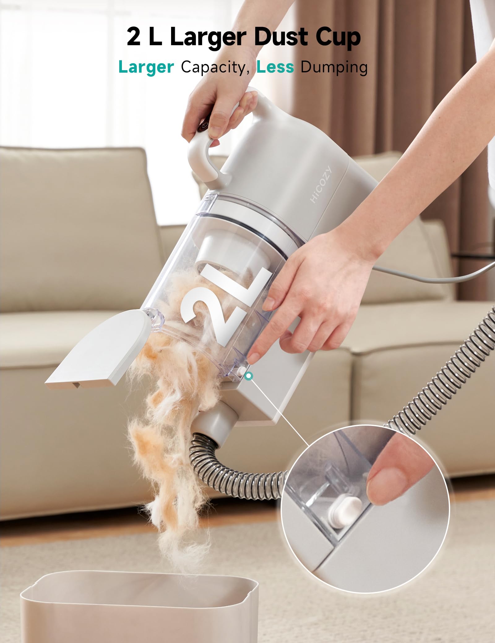 Hicozy S1+ electric trimmer trimming facial and body fur with precision