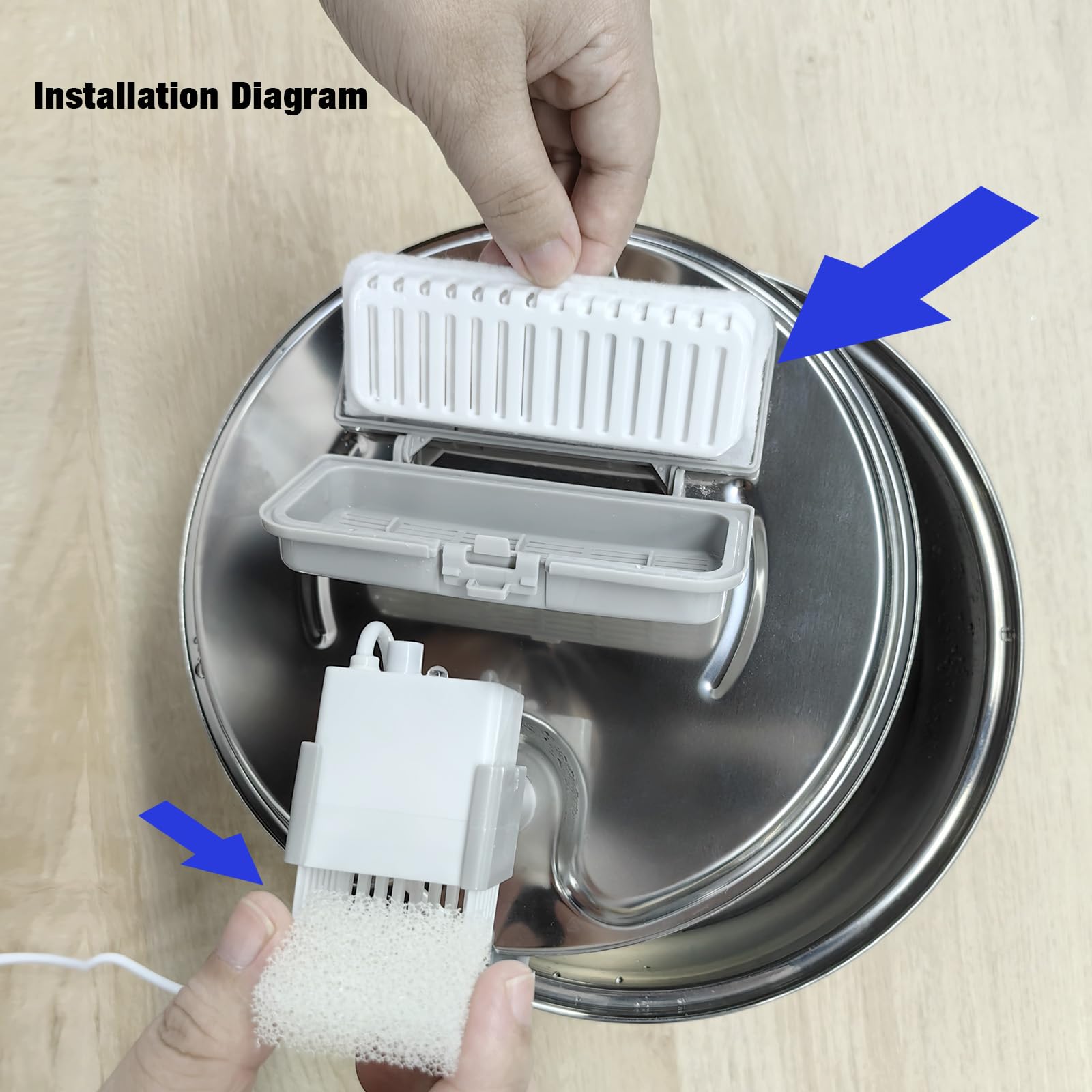 Hicuper fresh water visual clarity—filters deliver crisper tasting water for pets.
