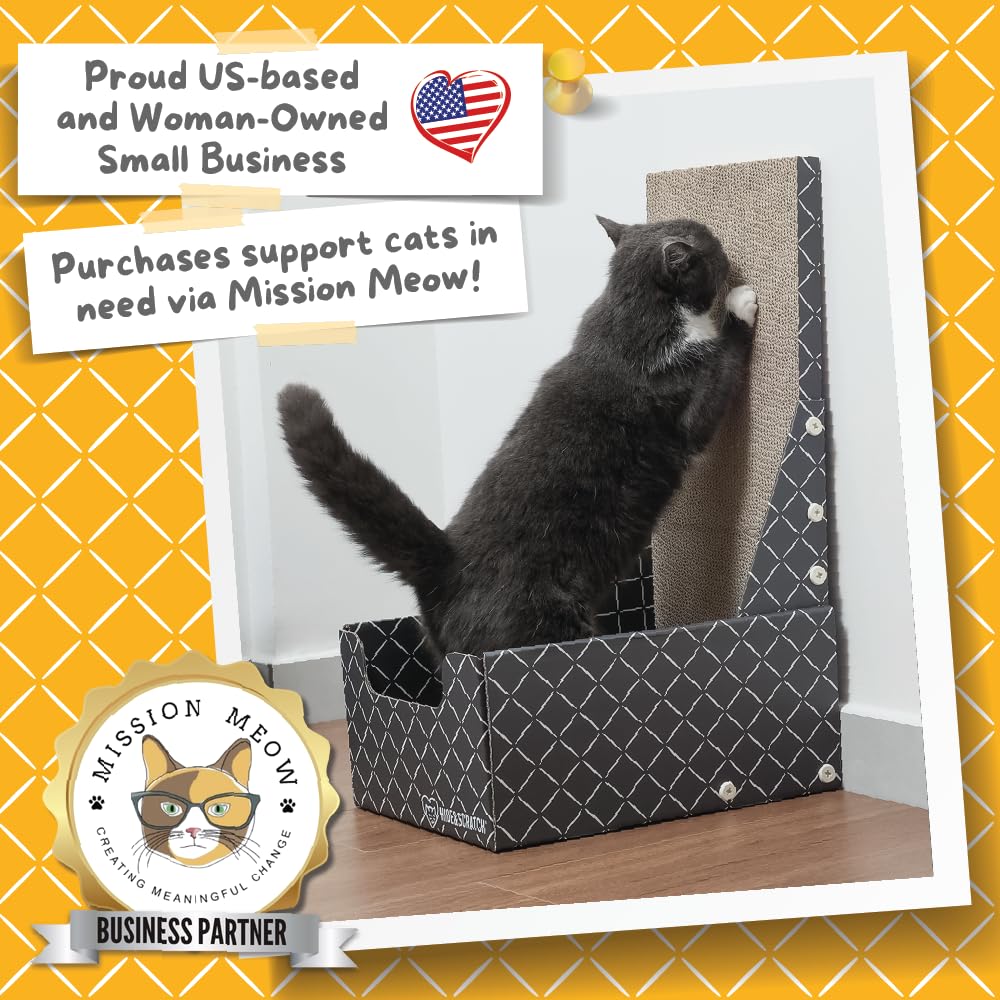Hide & Scratch durable corrugated cardboard resists shredding for longer play