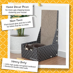 Hide & Scratch indoor cat enrichment space supports play and lounging