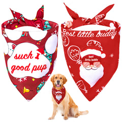 Hidnvefen dog bandana Santa design for festive photos and holiday cheer