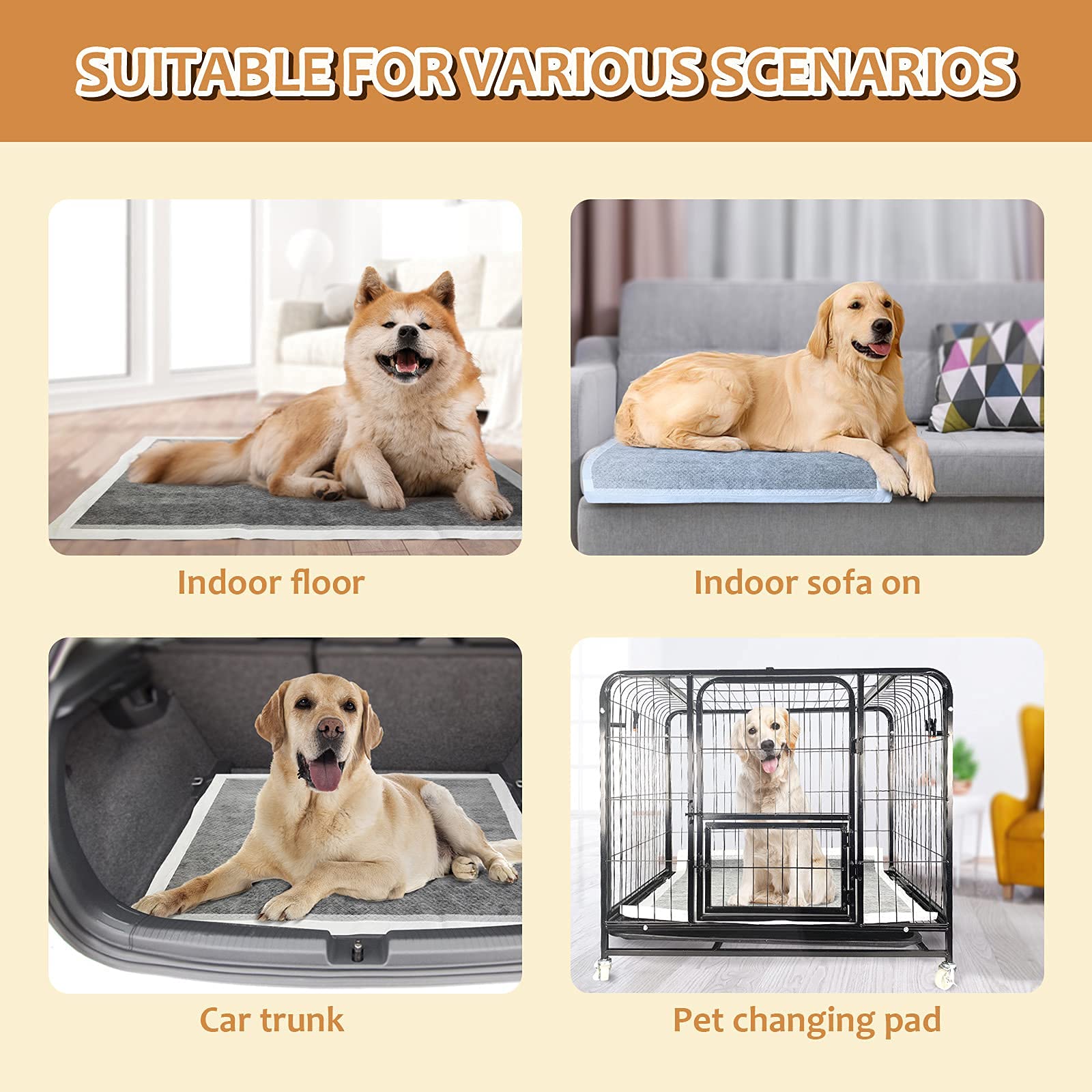 HIDOGGYLD Charcoal Dog Pee Pad 40 count pack for ongoing training
