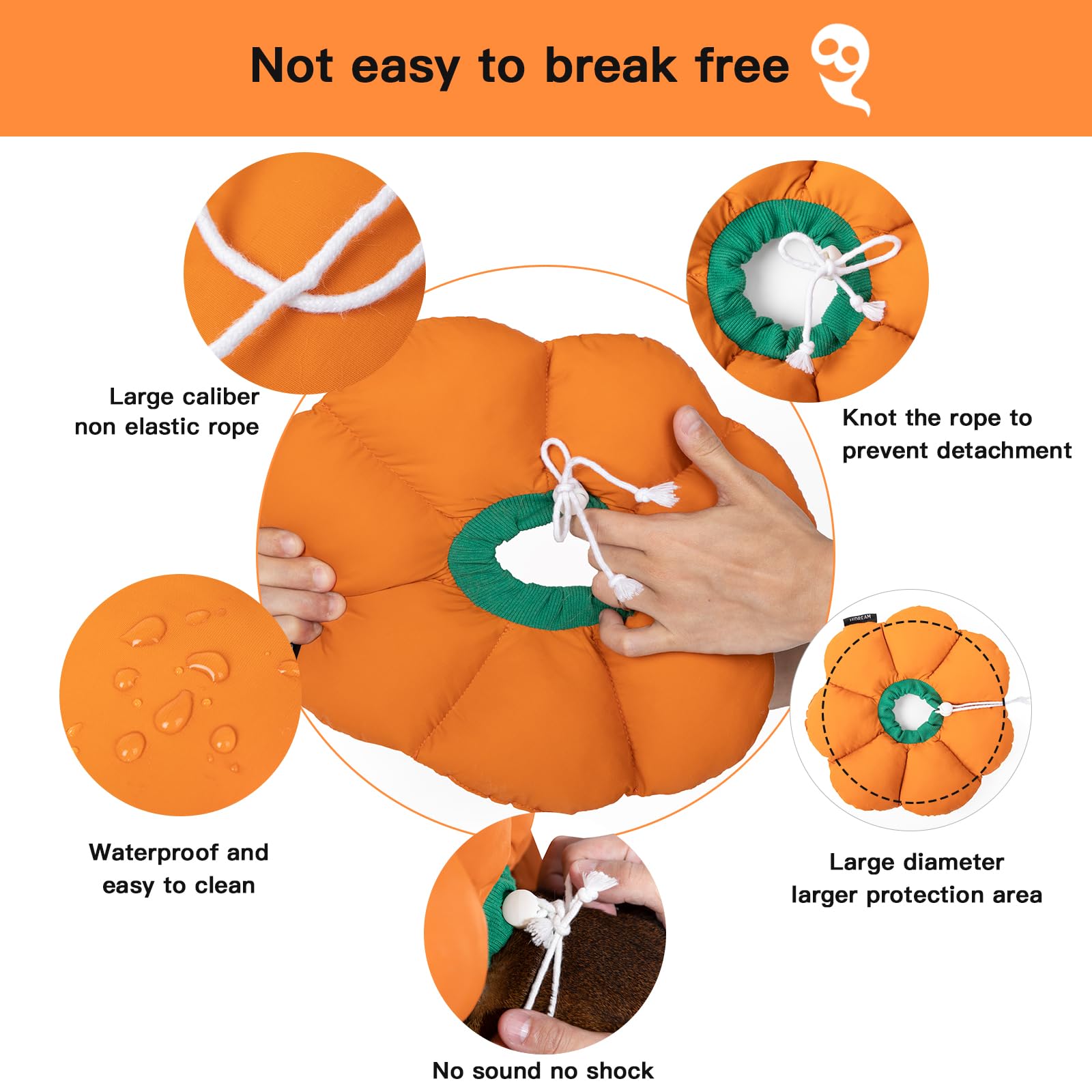 H HIDREAM cat cone collar allows eating and drinking comfortably.