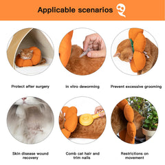 H HIDREAM cat cone collar extended diameter helps prevent licking on limbs.