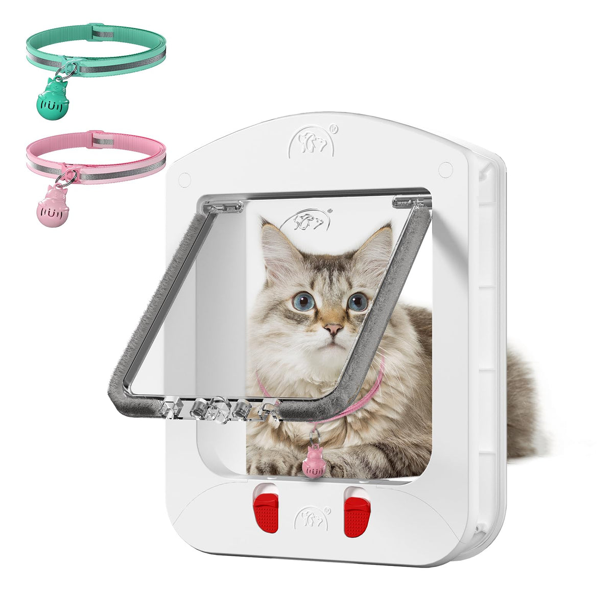 HIDROSIL cat door front view highlights compact frame for easy access