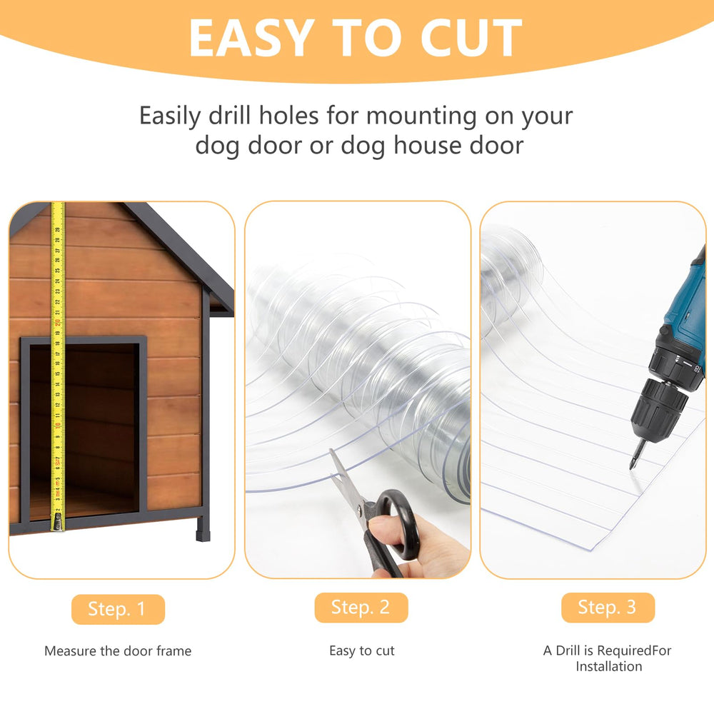 HIDROSIL durable PVC vinyl dog door flap shows rugged, temperature-resistant design for year-round use.